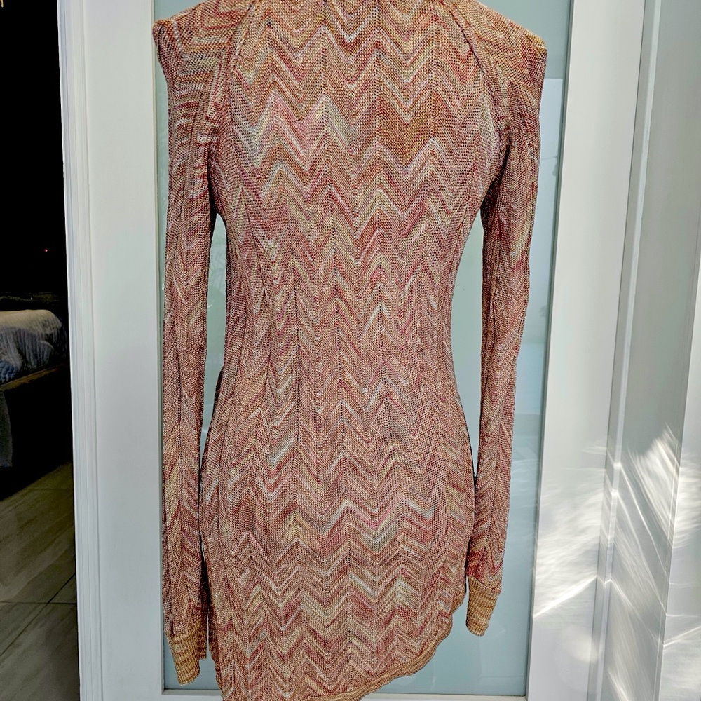 Boho Chic Chevron Knit Long Sleeve Top